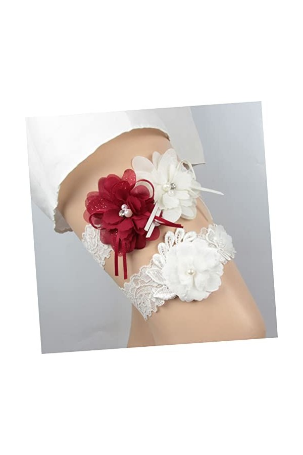 SOIMISS Jarretière Jambe Anneau De Luxe Décor De Bal Jarretière Jarretières pour La Mariée Jarretière Fleur De Mariage Jarret