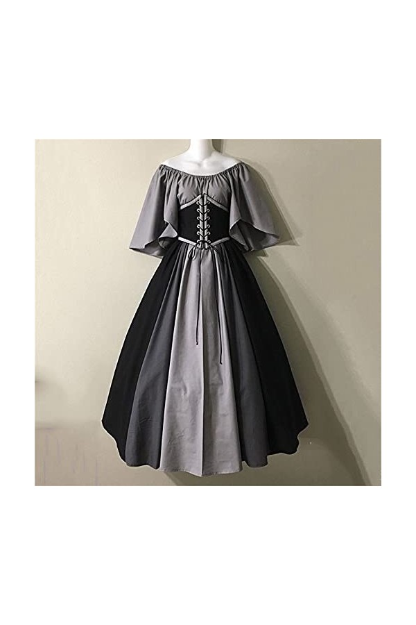 Roronoa Zoro Costume Cosplay Femmes Mode Contraste Couleur Robe Manches Courtes Solide Coloré Robes Lacets Sexy Medievals Vin