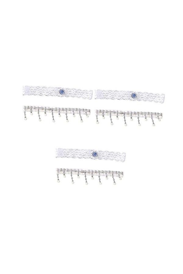 ifundom 1 Paire Jarretière Porte-Jarretelles Extensible Accessoires La Mariée Robe Blanche Mariage