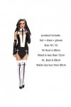 LQQDREX XCSM Costume de religieuse sexy pour Halloween, église, cosplay religieux, déguisement pour homme coquin, uniforme po