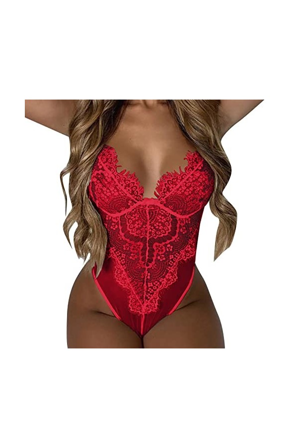 Ensemble de lingerie érotique pour femme Sexy Sexy Licol Dentelle Femmes Mode Bobysuit Lingerie Jeu de Rôle Lingerie Sexy Fem