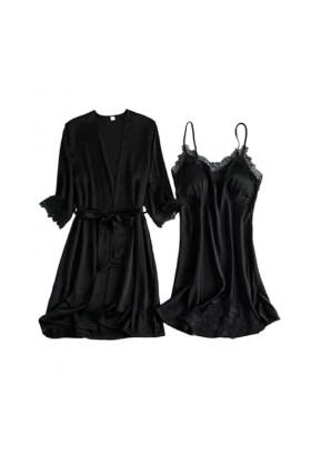 yuwqqoajv Restez au frais et confortable avec une robe de peignoir en peluche pour les matins dété paresseux Polyester ample