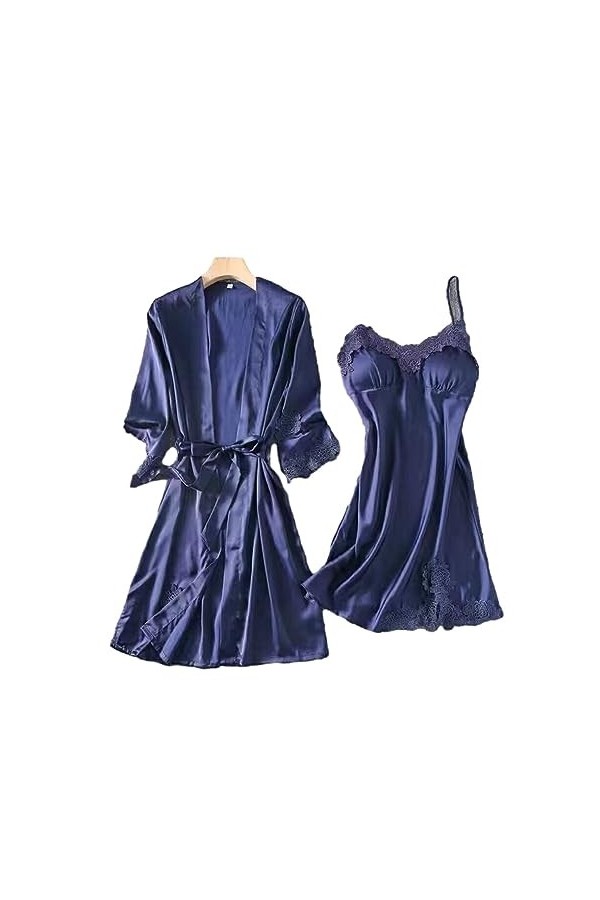 yuwqqoajv Restez au frais et confortable avec une robe de peignoir en peluche pour les matins dété paresseux Polyester ample