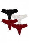 HMLOPX Daily Wear String en Dentelle for Femme Sexy T Back sous-vêtement Respirant Stretch No Show Culotte Lot de 4 Color : 