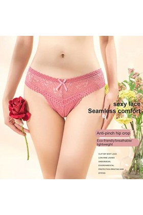 HMLOPX Daily Wear String en Dentelle Extensible Taille Basse sous-vêtement Sexy for Femme Culotte sans Couture Lot de 5 Co