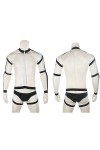 Ensemble Harnais Sexy pour Hommes, Lingerie, Ceinture Licou, Combinaison élastique, Costume avec Slip, Ensemble Noir, XL pour