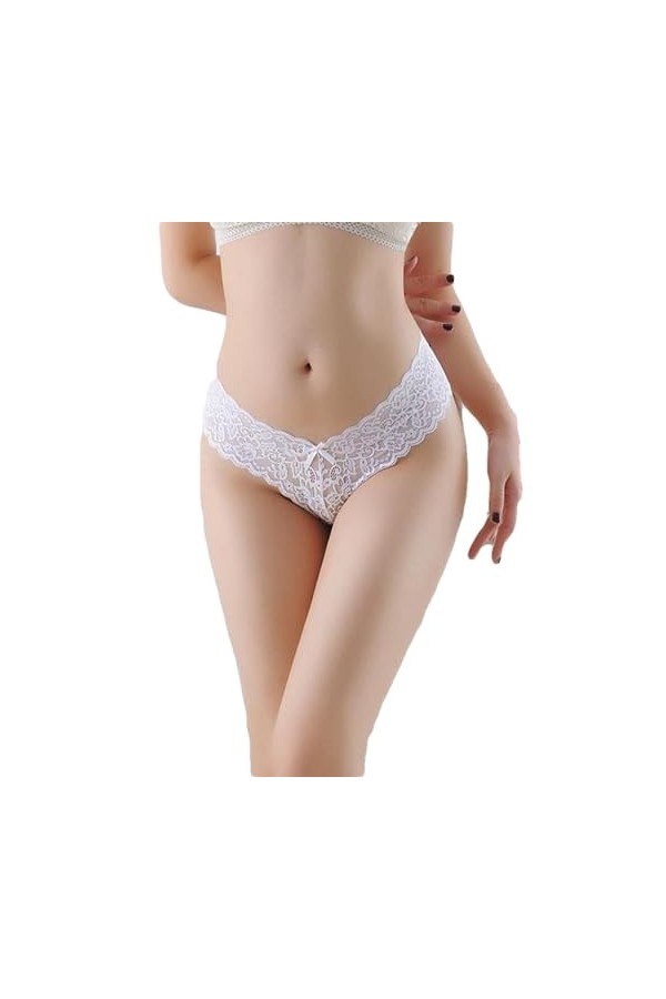 ZTIANEF Nuisettes Et Deshabillés sous-Vêtements Sexy en Dentelle Lingerie Sexy Fourche Haute Culotte Transparente Culotte Str
