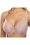 LoriEr Lingerie Sexy pour Femme en Dentelle Transparente Respirante Non rembourrée,avec Armatures sans Doublure Sexy Black 85