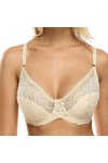 LoriEr Lingerie Sexy pour Femme en Dentelle Transparente Respirante Non rembourrée,avec Armatures sans Doublure Sexy Black 85