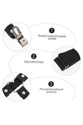 PAREKS Lot de 4 porte-jarretelles réglables en forme de cœur