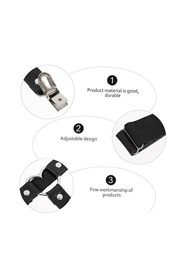 PAREKS Lot de 4 porte-jarretelles réglables en forme de cœur