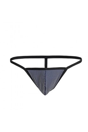 MENGQING String pour homme Lingerie String en maille Sous-vêtements sexy Jockstrap Mini culotte hombre T-back Bikini érotique