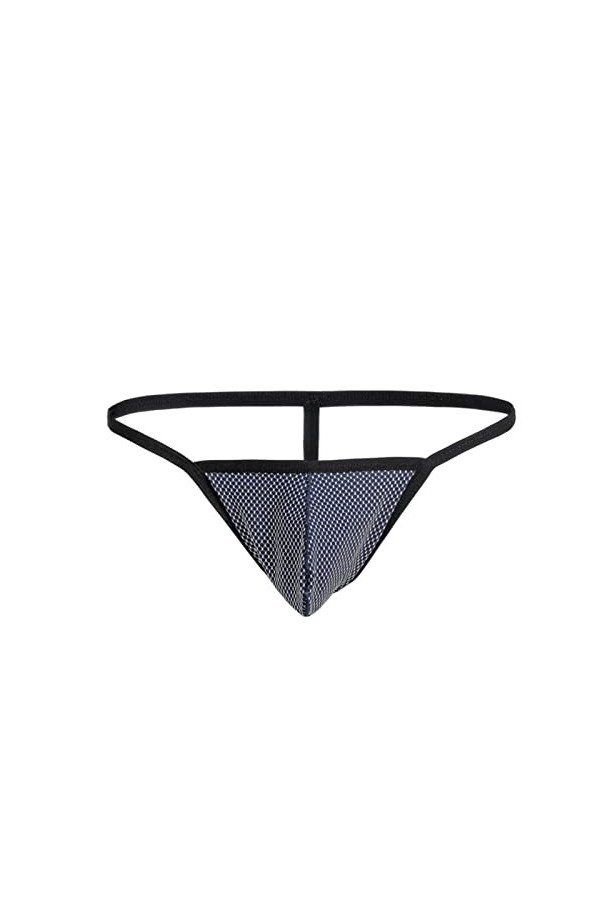 MENGQING String pour homme Lingerie String en maille Sous-vêtements sexy Jockstrap Mini culotte hombre T-back Bikini érotique