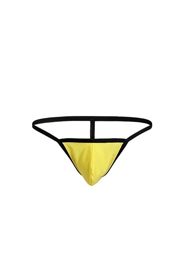 MENGQING String pour homme Lingerie String en maille Sous-vêtements sexy Jockstrap Mini culotte hombre T-back Bikini érotique