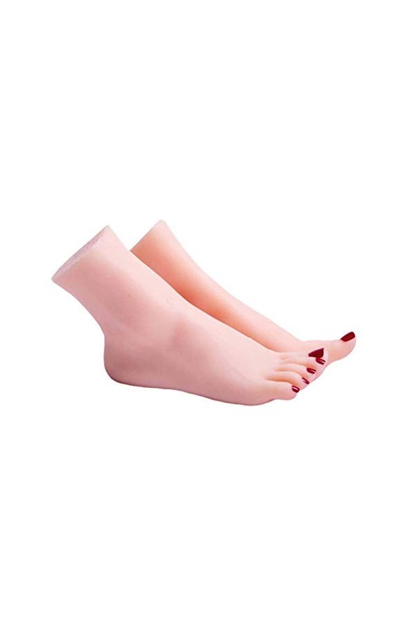 yunyu 1 Paire de Pied de Mannequin en Silicone réaliste, Le modèle de Pied en Silicone est fabriqué 1: 1 par de Vraies Femmes