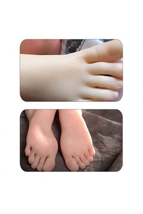 yunyu 1 Paire de Pied de Mannequin en Silicone réaliste, Le modèle de Pied en Silicone est fabriqué 1: 1 par de Vraies Femmes