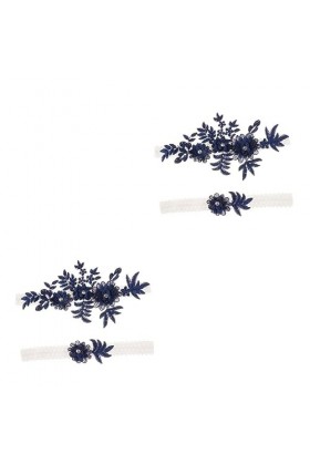 SOIMISS 4 Pièces Jarretières De Mariage Bleu Costume Déclaration Ceintures pour Femmes Femme Ceintures Femmes Ceinture Fleur 