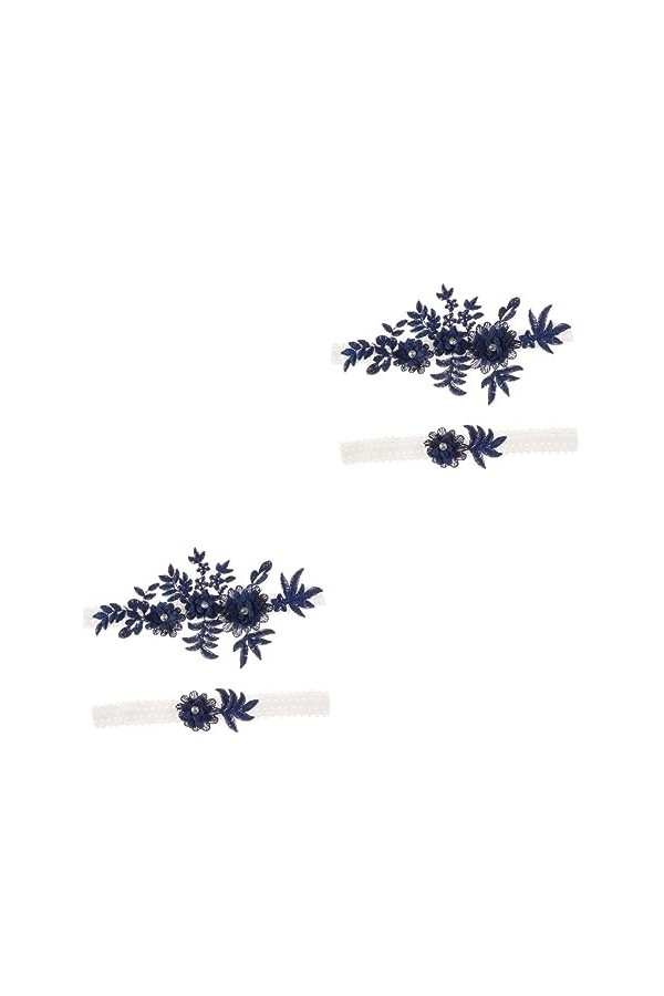 SOIMISS 4 Pièces Jarretières De Mariage Bleu Costume Déclaration Ceintures pour Femmes Femme Ceintures Femmes Ceinture Fleur 