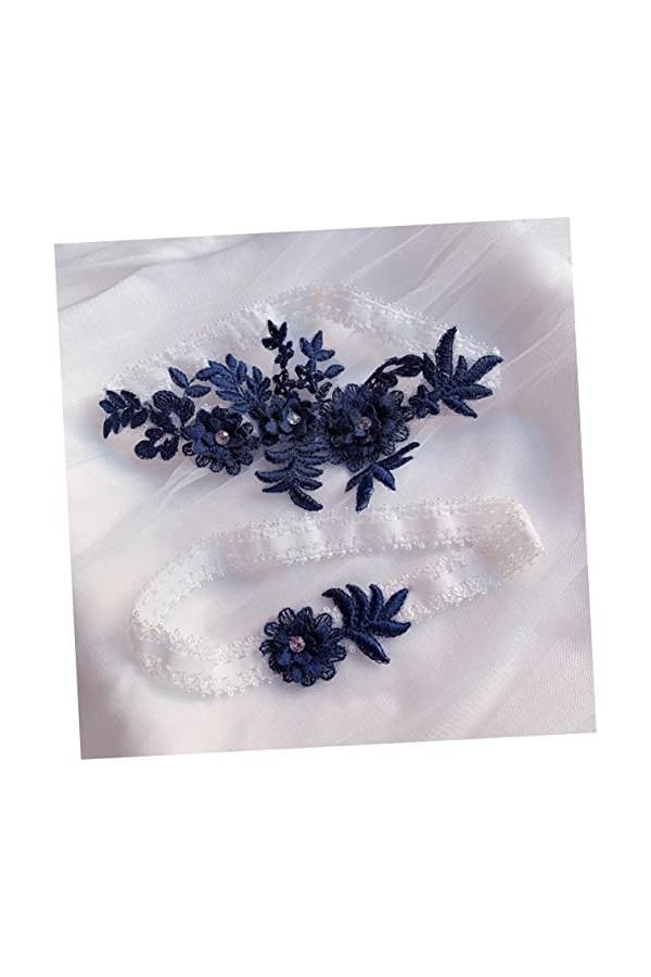 SOIMISS 4 Pièces Jarretières De Mariage Bleu Costume Déclaration Ceintures pour Femmes Femme Ceintures Femmes Ceinture Fleur 