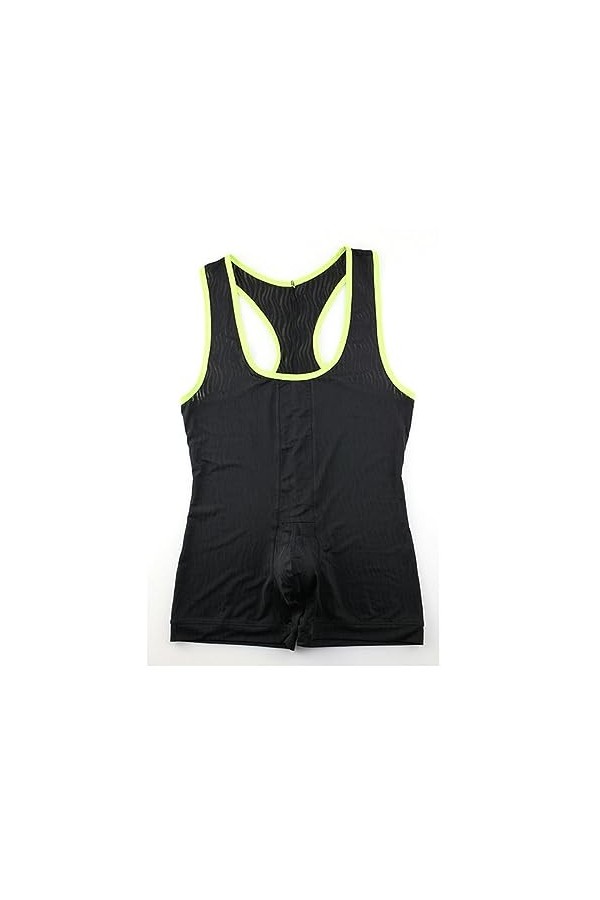 WEITING Body Sexy pour Homme avec Bretelles Respirantes et Poche pour pénis bombée en U Convexe Boxershort Sport Gym Bodybuil