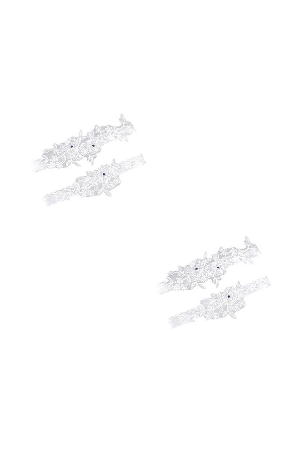 2 Paires De Jarretelles De Bal De Mariage Jarretelles De Mariée Anneau De Jambe Ceinture De Jarretelles Chaussettes De Mariée