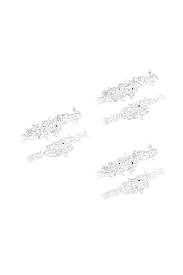 2 Paires De Jarretelles De Bal De Mariage Jarretelles De Mariée Anneau De Jambe Ceinture De Jarretelles Chaussettes De Mariée