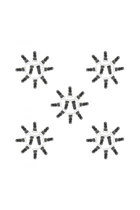 Lot de 5 porte-jarretelles pour femme, style punk, gothique, 20 mm, noir