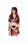 Temptshow Costume kimono japonais sexy pour femme, geisha, robe de bain, cosplay, chemise de nuit, noir 1, taille unique