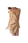 Temptshow Lingerie kimono sexy pour femme - Robe de chambre coquine - Cosplay - Yukata - Jaune 1 - Taille 00-1 Plus petite