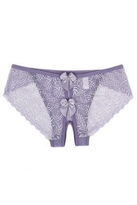 ZTIANEF Nuisettes Sexy Femme Culotte Sexy en Dentelle Transparente Entrejambe avec Noeud String String Culotte Culotte Creuse