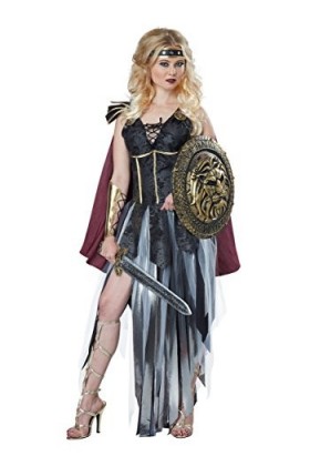 California Costumes Déguisement gladiatrice sexy à franges femme - Coloré - M 40/42 