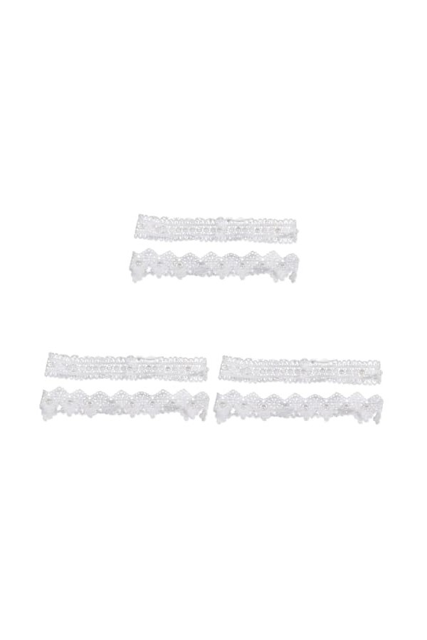 ifundom 1 Paire De Porte-Jarretelles De Mariée Ensemble De Mariage Blanc