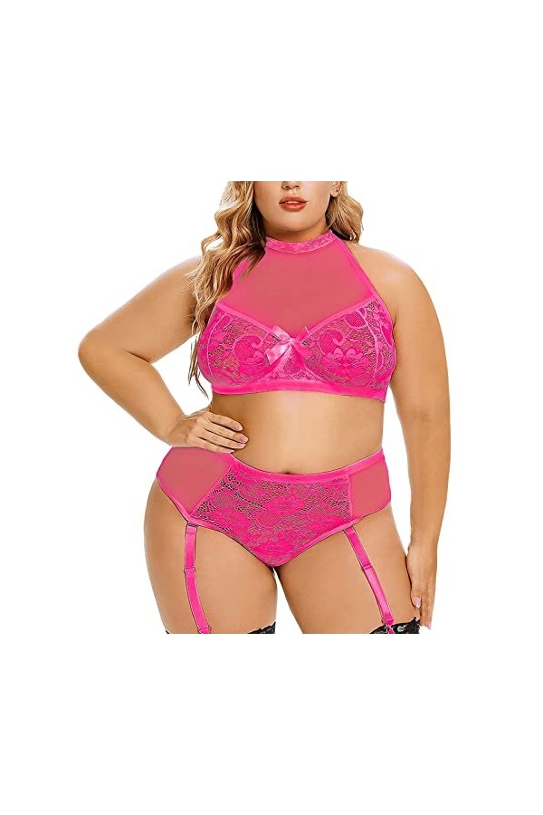 MODSGUE Ensemble de lingerie sexy 2 pièces soutien-gorge et culotte Lingerie séduisante Hipsters Vêtements de nuit Lingerie é