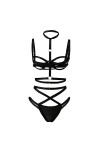 Mesdames Lingerie Sexy Halter Vêtements de Nuit Bandage Sexy Costumes Femmes sous-Vêtements Sexy&nbsp;&nbsp;&nbsp;Lingerie&nbsp;&nbsp;&nbsp;Costumes-BK,S
