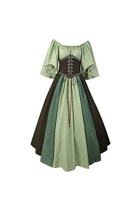 Roronoa Zoro Costume Cosplay Femmes Mode Contraste Couleur Robe Manches Courtes Solide Coloré Robes Lacets Sexy Medievals Vin