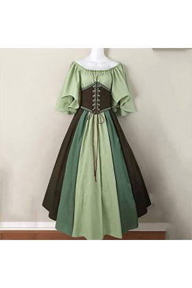 Roronoa Zoro Costume Cosplay Femmes Mode Contraste Couleur Robe Manches Courtes Solide Coloré Robes Lacets Sexy Medievals Vin