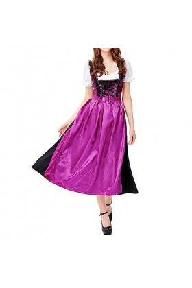 Costume de cosplay Hanako Kun lié aux toilettes - Robe allemande grande taille pour femme avec col carré et tablier - Costume