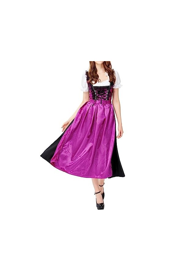 Costume de cosplay Hanako Kun lié aux toilettes - Robe allemande grande taille pour femme avec col carré et tablier - Costume