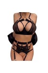 Lingerie Déguisement Femme Femmes Sexy Cosplay Costume mignon Sexy Lingerie ensemble dentelle à bretelles Camis et culotte nu