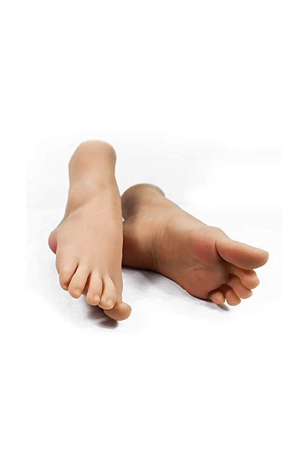 1 Paire de Pieds de Mannequin en Silicone réalistes, modèle de Pied réaliste en Silicone Liquide 36A Affiche des Chaussures M