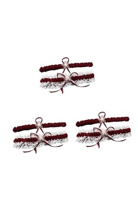 Abaodam 3 Pièces Décorations De Soirée Dansante Décorations De Mariée Jarretière De Mariée Mariage Porte-Jarretelles Bal De P