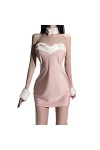 Tenue sexy de lapin pour femme rose 1 