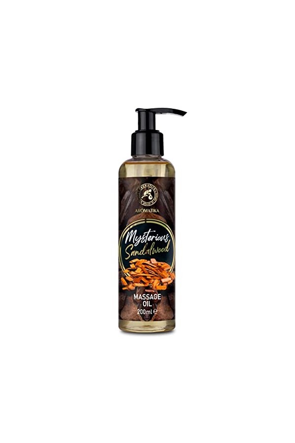 Huile de Massage Santal 200ml - Huile de Massage Relaxante - Huile pour Massage et Relaxation