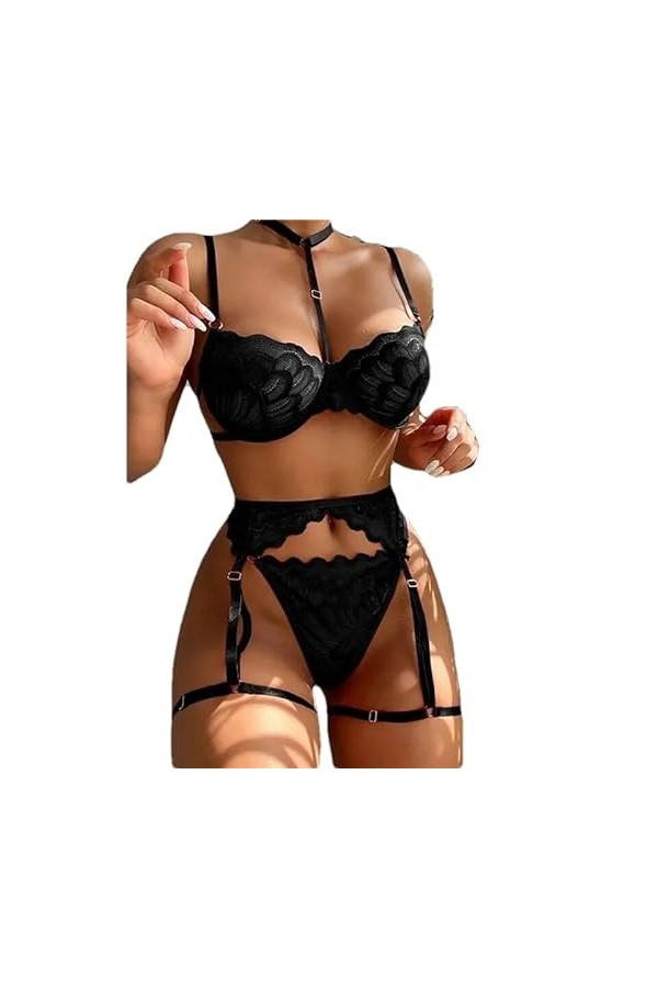 Sexy Lingerie Érotique Ensemble De Lingerie pour Costumes Érotiques,Noir,S