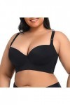 HANXIULIN Soutien-gorge à fermeture avant pour femme - Fermeture avant - Sans fermeture à lavant - Bustier solide - Rembourr