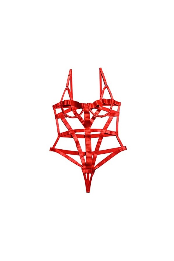 Jarretière à Bretelles, Ceintures Réglables, une Pièce, à Bretelles Complètes, Sangle Croisée, érogène, Chaude pour Lune de M