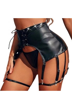 Ensemble de Porte-Jarretelles Taille Haute, en Maille de Dentelle, avec Clip en métal Vintage, for Soutien-Gorge sans Bretell