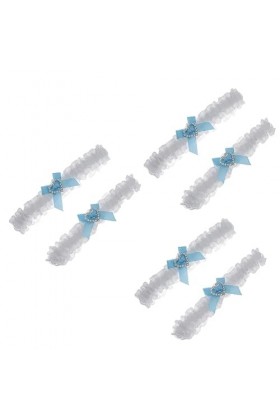 SOIMISS 6 Pcs Mariée Dentelle Legband Blanc Tenue Cadeau De Mariée Accessoires De Mariée Porte-Jarretelles De Mariée Accessoi