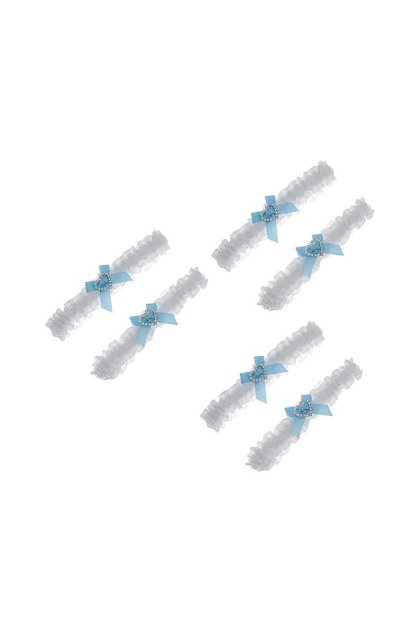 SOIMISS 6 Pcs Mariée Dentelle Legband Blanc Tenue Cadeau De Mariée Accessoires De Mariée Porte-Jarretelles De Mariée Accessoi