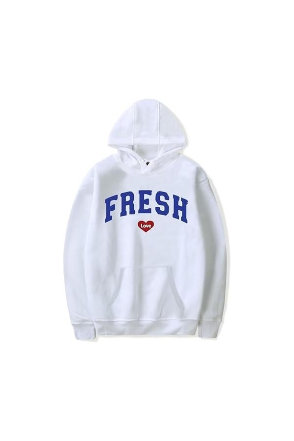 TYI Fresh Love Merch Sweat à Capuche Manches Longues pour Hommes Et Femmes Mode Hip Hop Rue S - 3XL , Rouge, XXXL